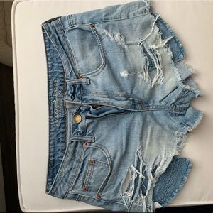 American eagle high rise denim shorts